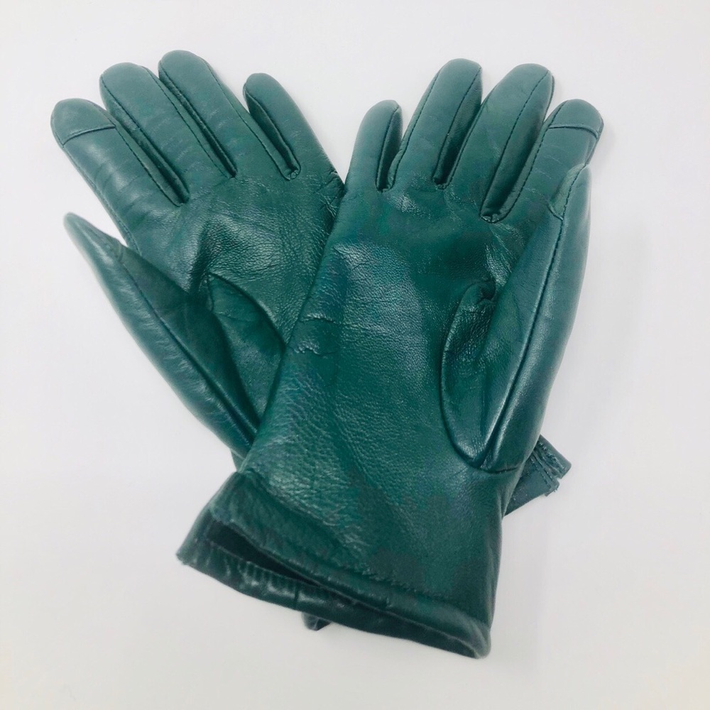 Green Soft Leather Driving Gloves